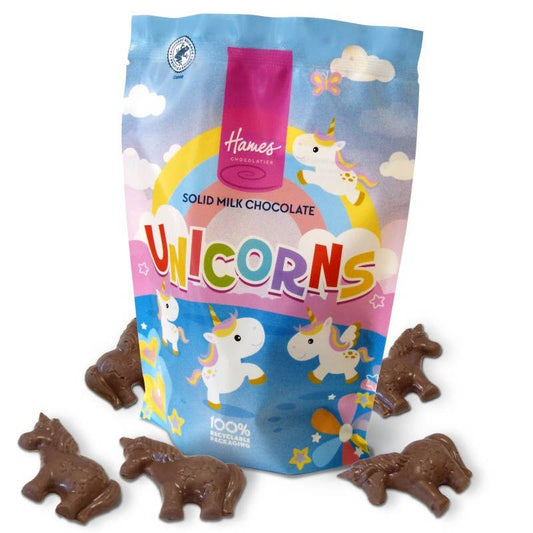 Hames Solid Milk Chocolate Shaped Unicorns