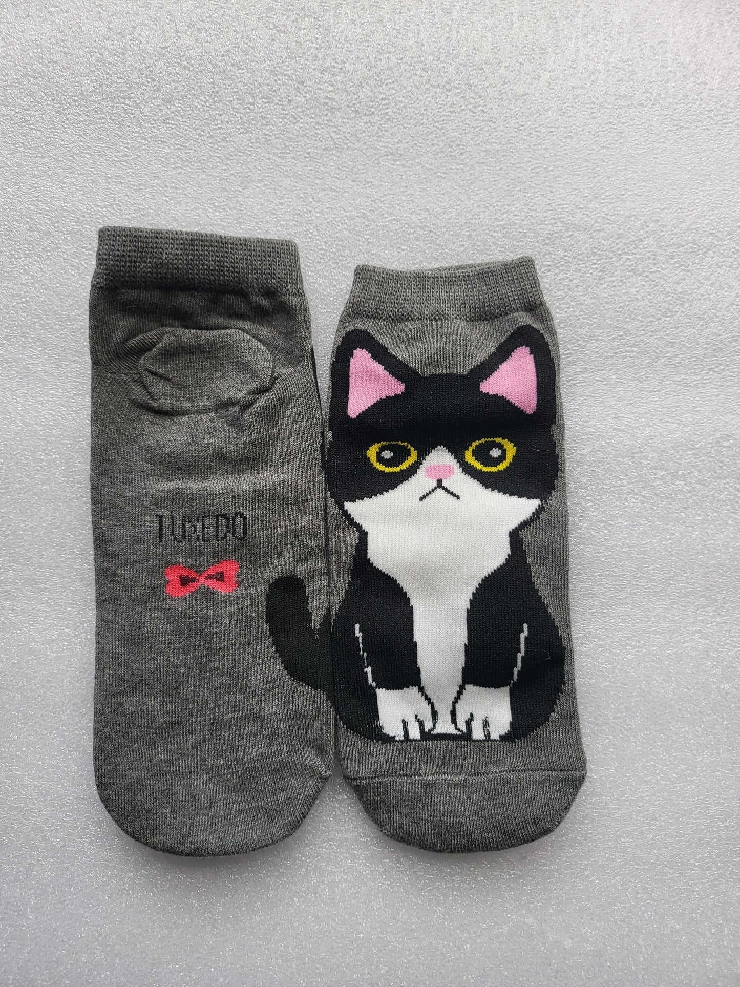 Ankle Sock with Whimsical Cartoon Cats