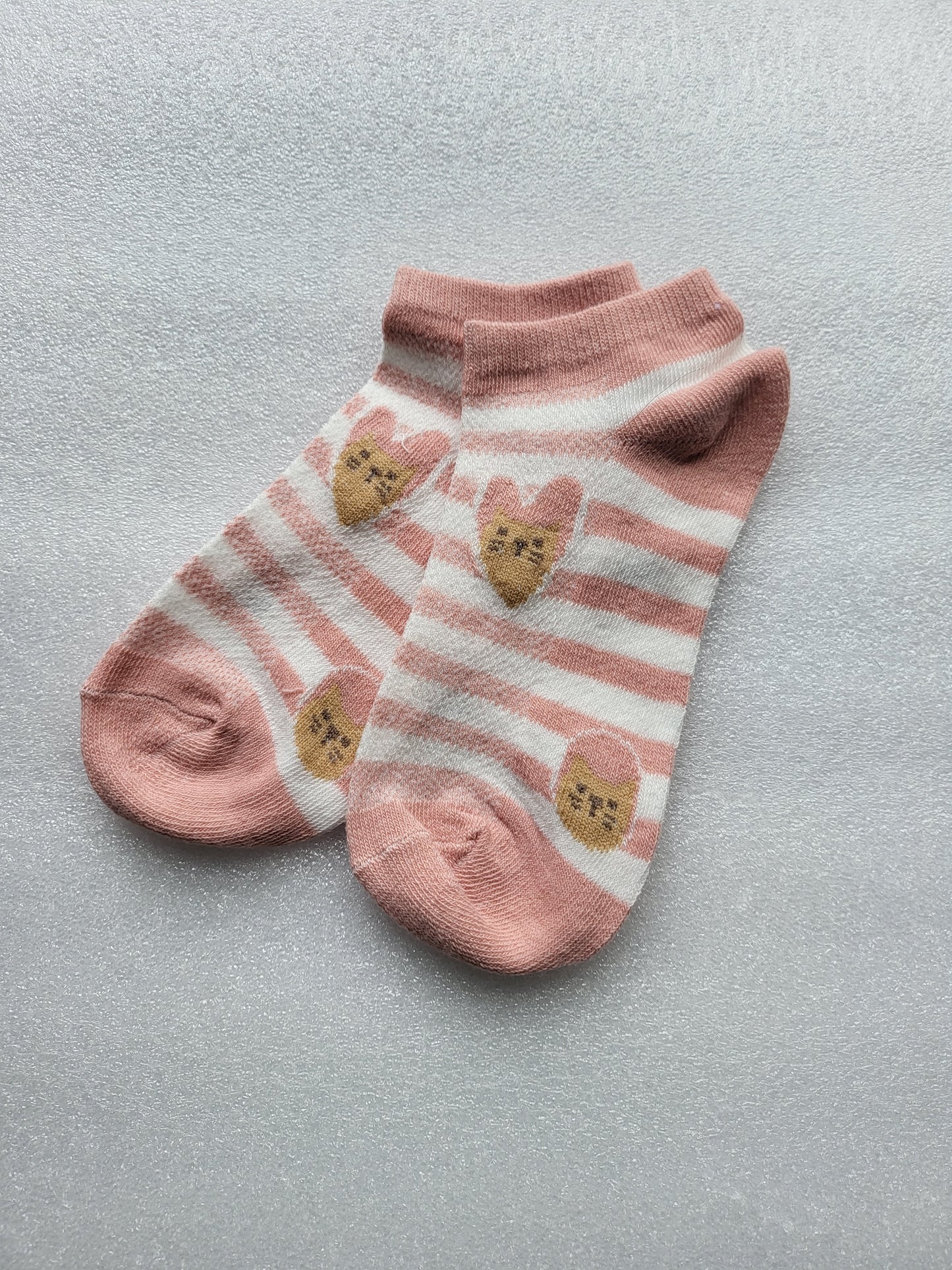 Ankle Socks with Cats, Hearts, Stripes and Dots