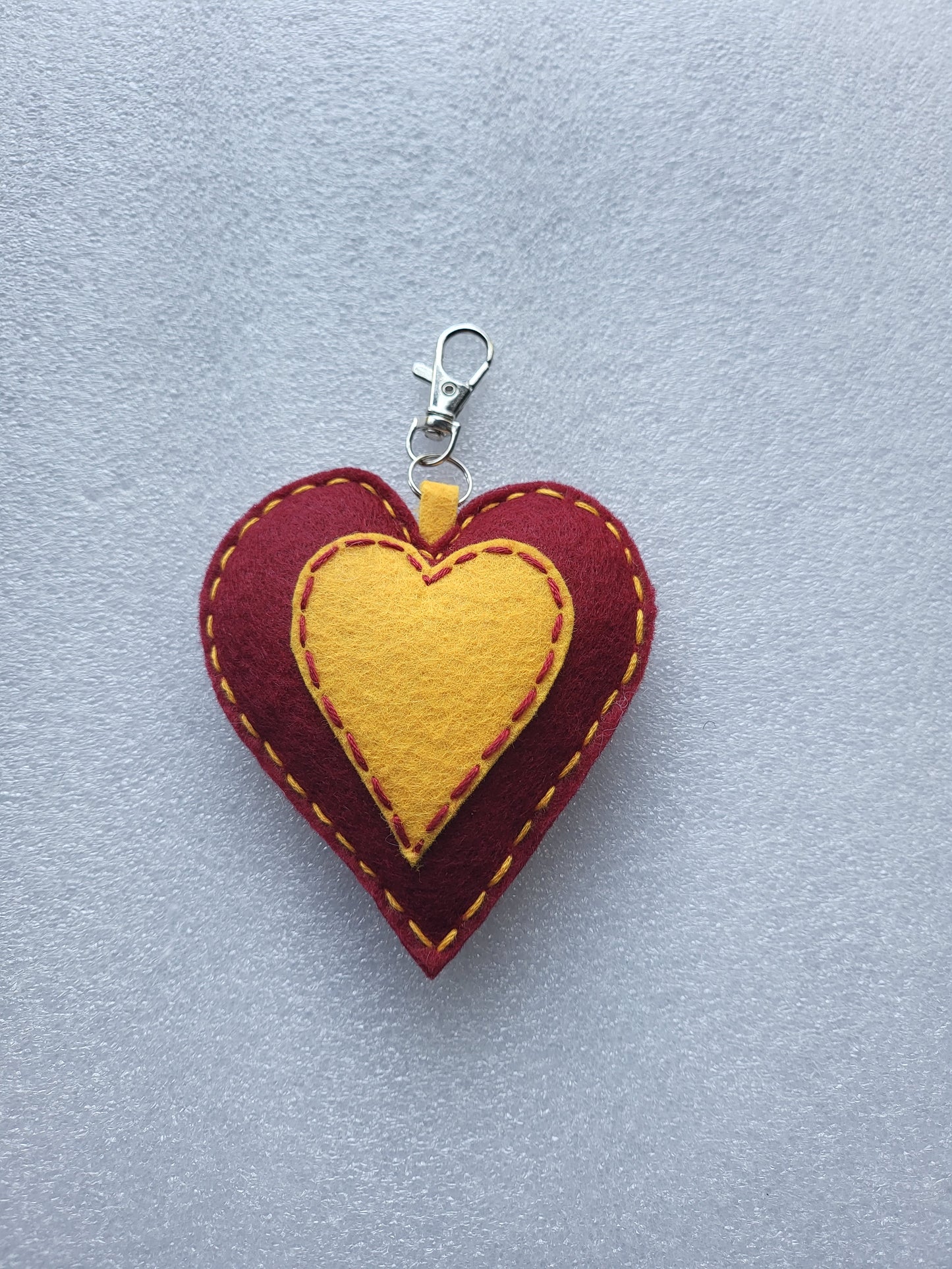 Felt Heart Keyrings or Ornaments