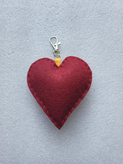 Felt Heart Keyrings or Ornaments