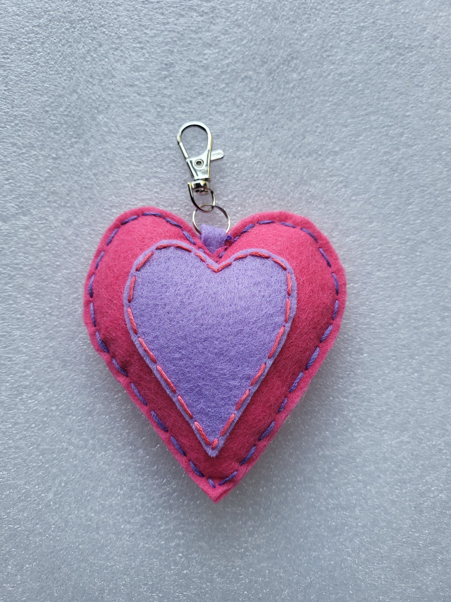 Felt Heart Keyrings or Ornaments