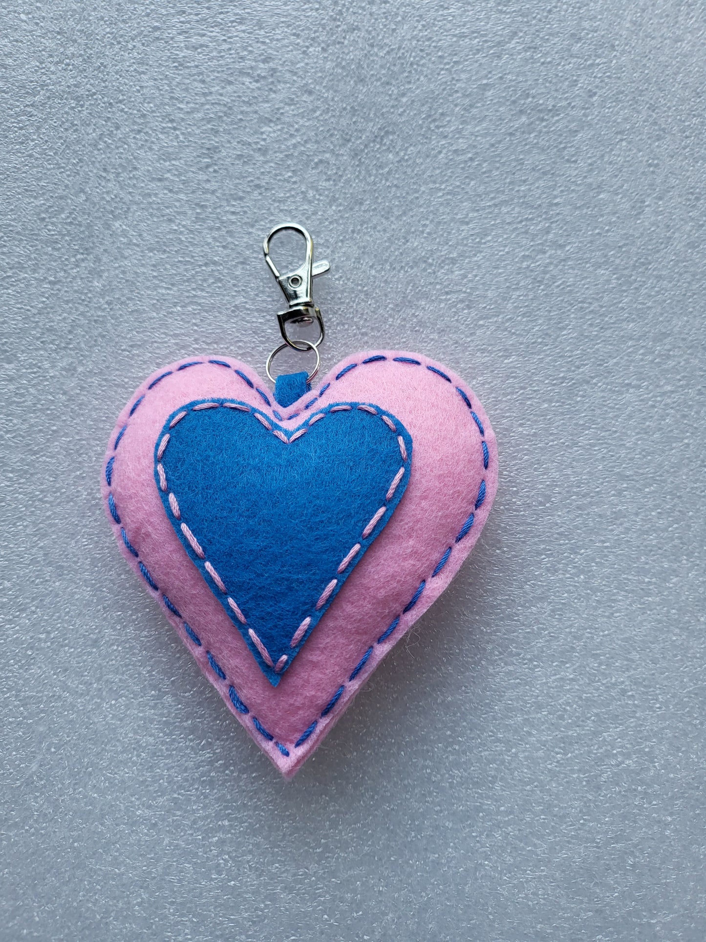 Felt Heart Keyrings or Ornaments