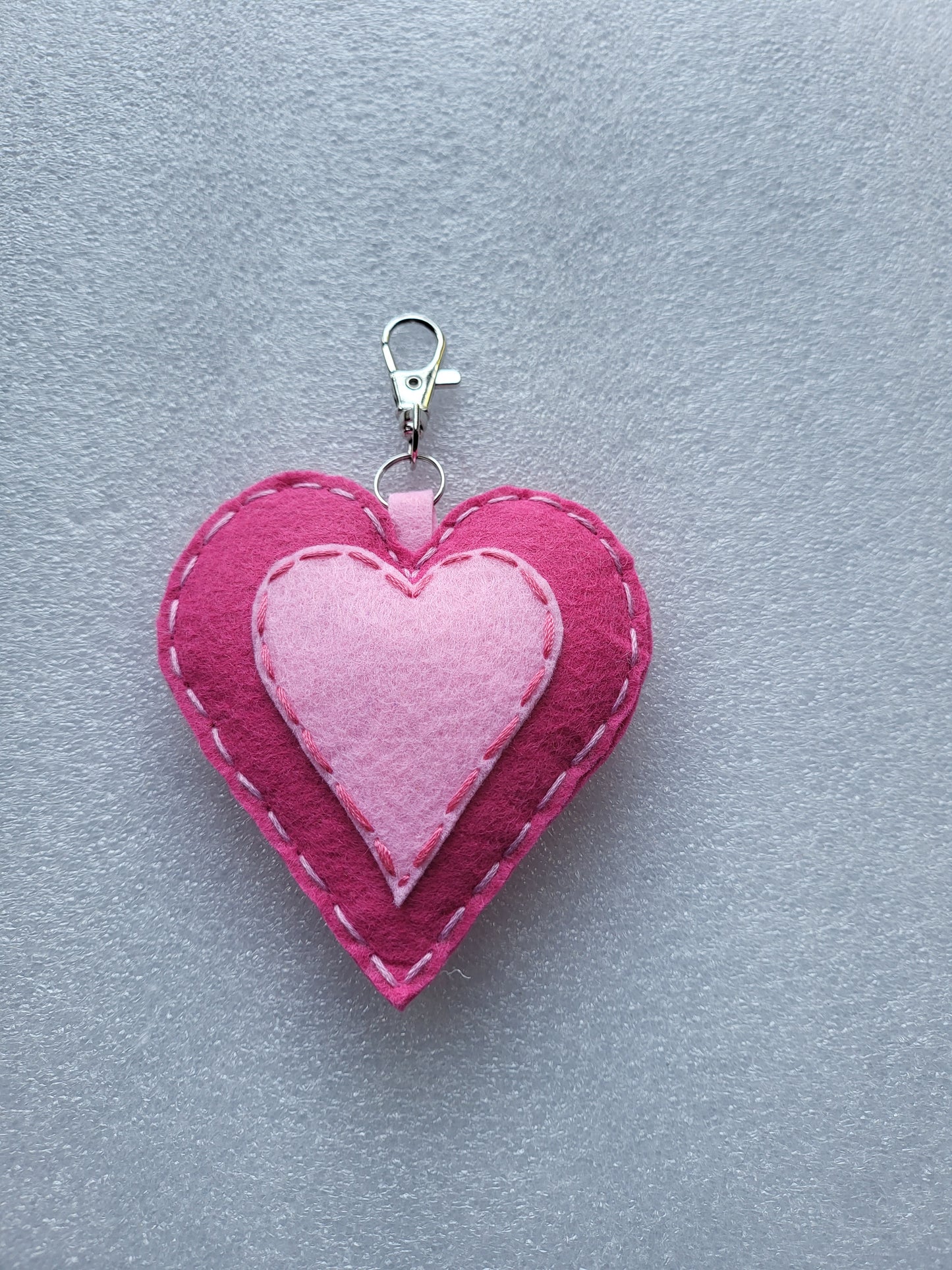 Felt Heart Keyrings or Ornaments