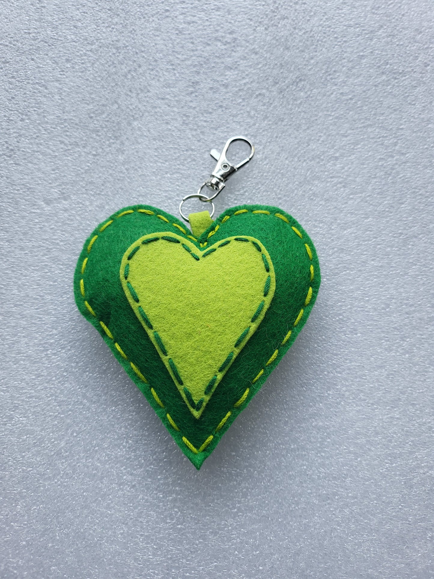 Felt Heart Keyrings or Ornaments