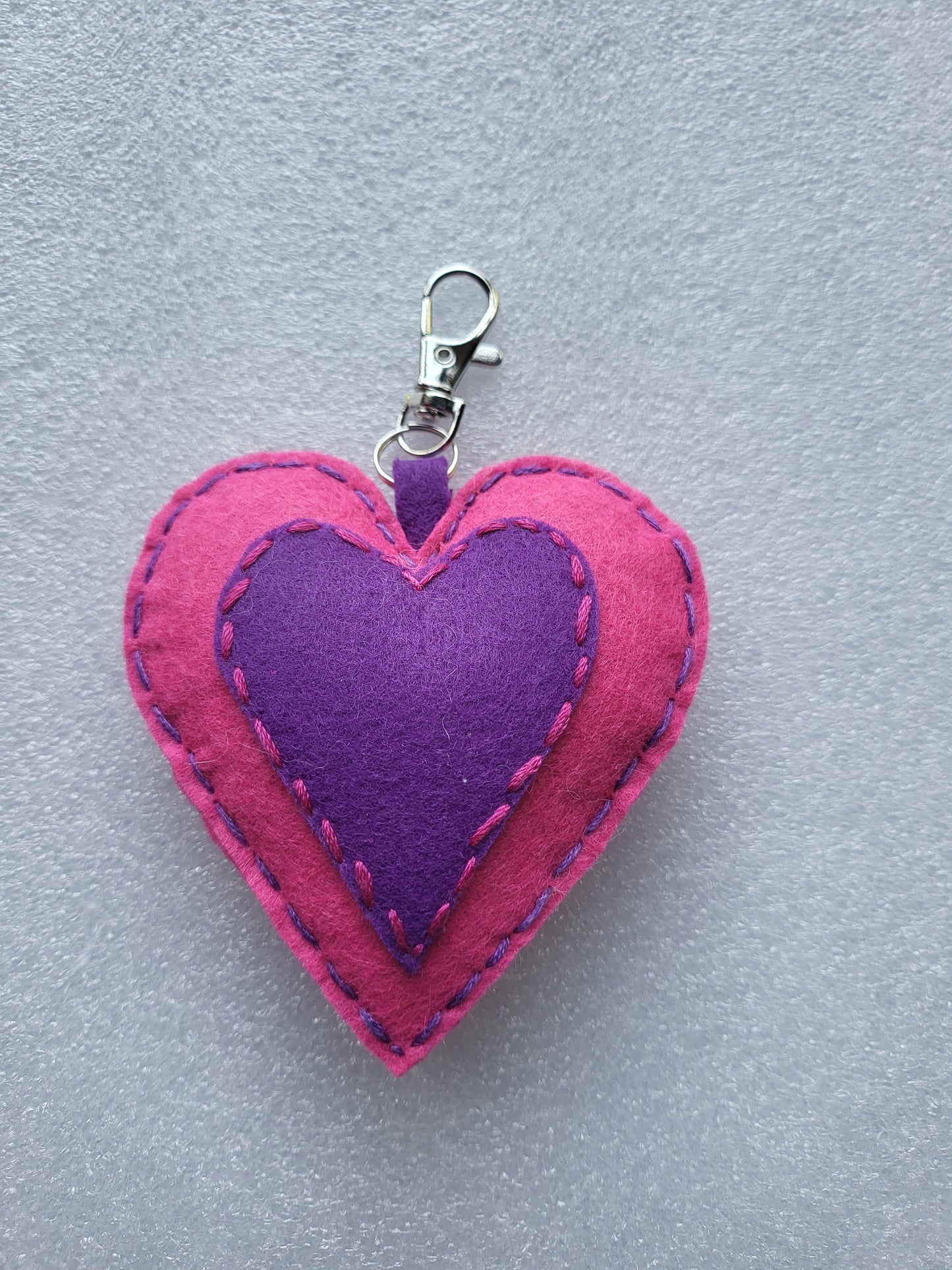 Felt Heart Keyrings or Ornaments