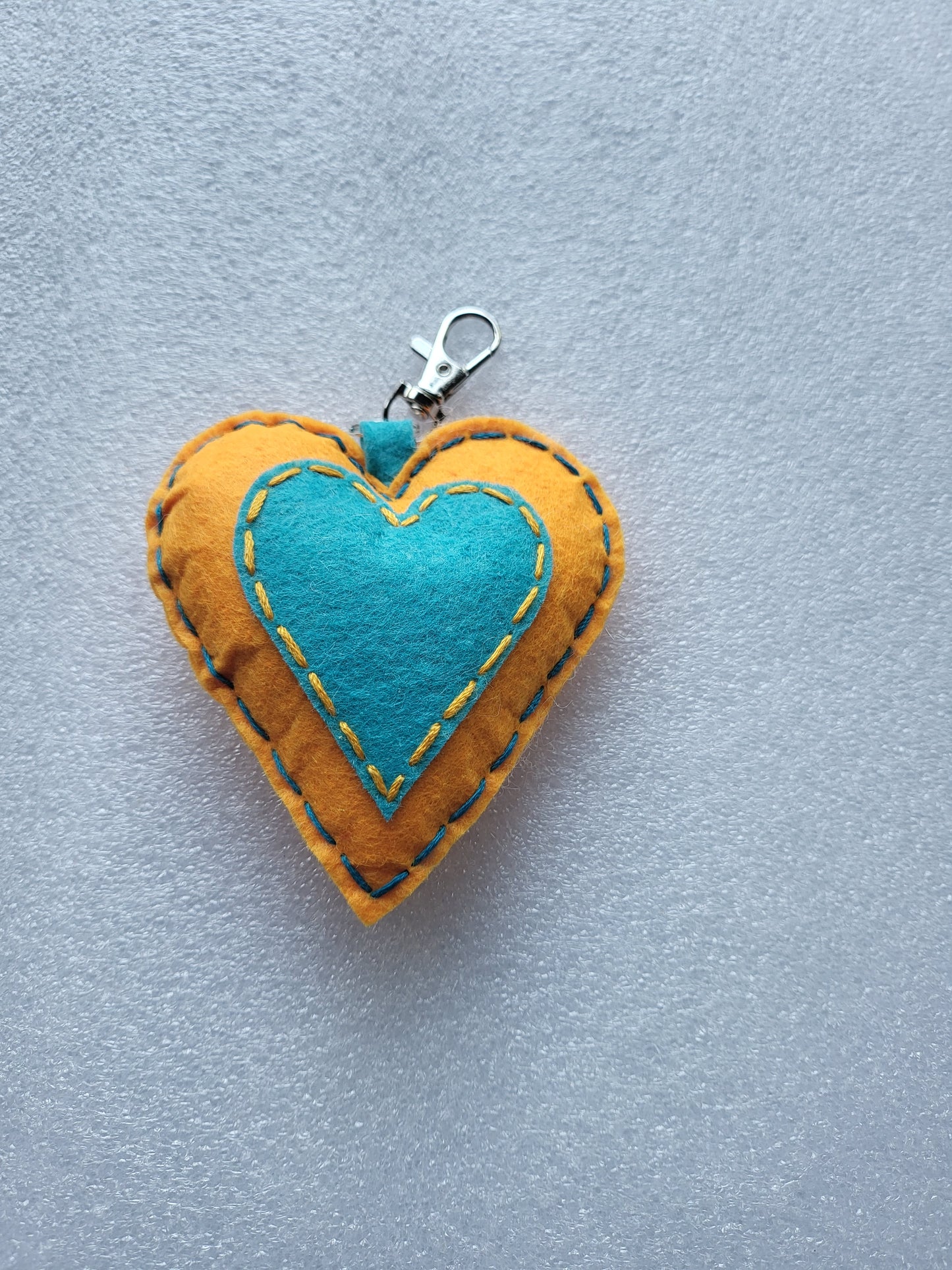 Felt Heart Keyrings or Ornaments