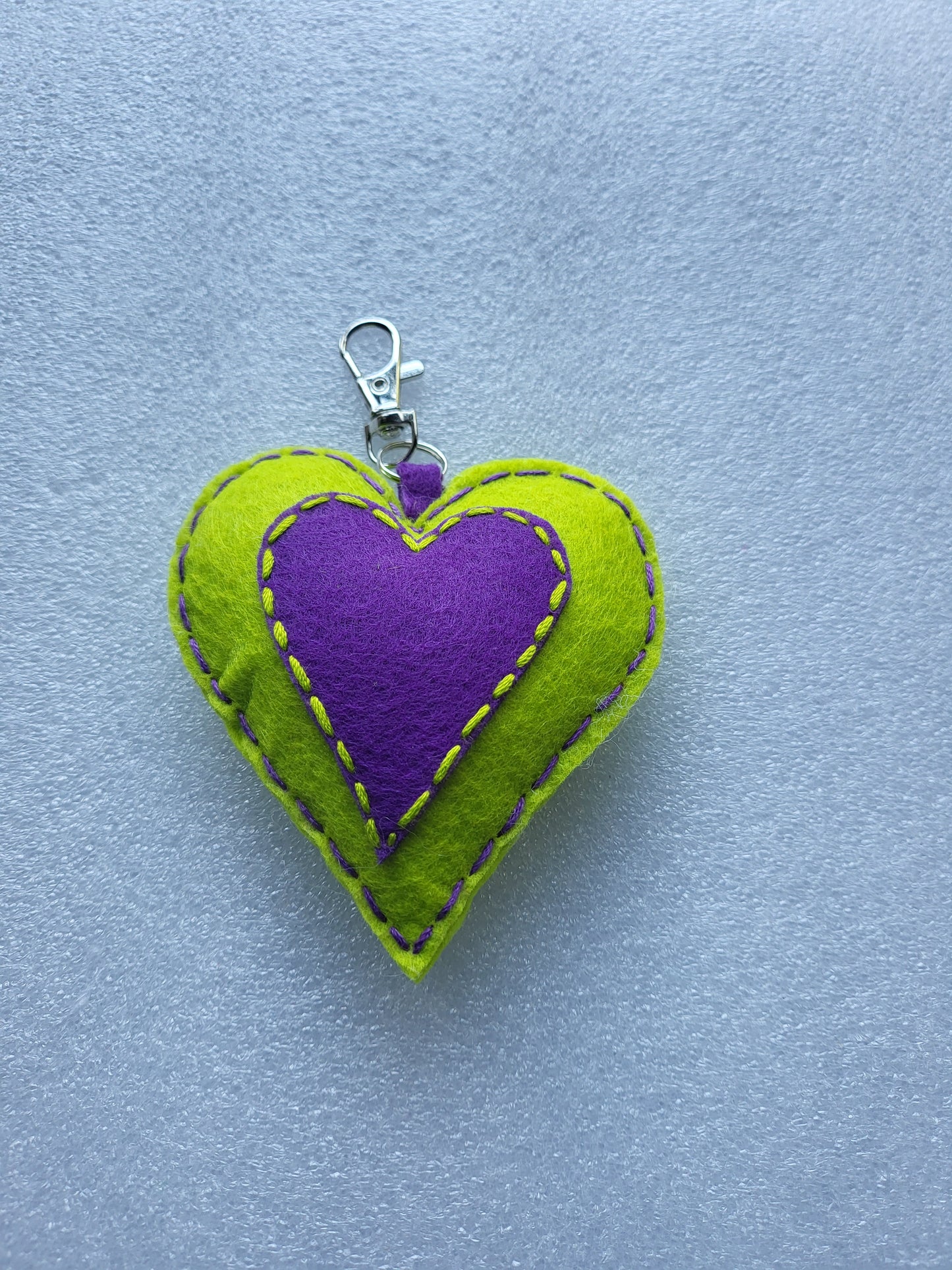 Felt Heart Keyrings or Ornaments