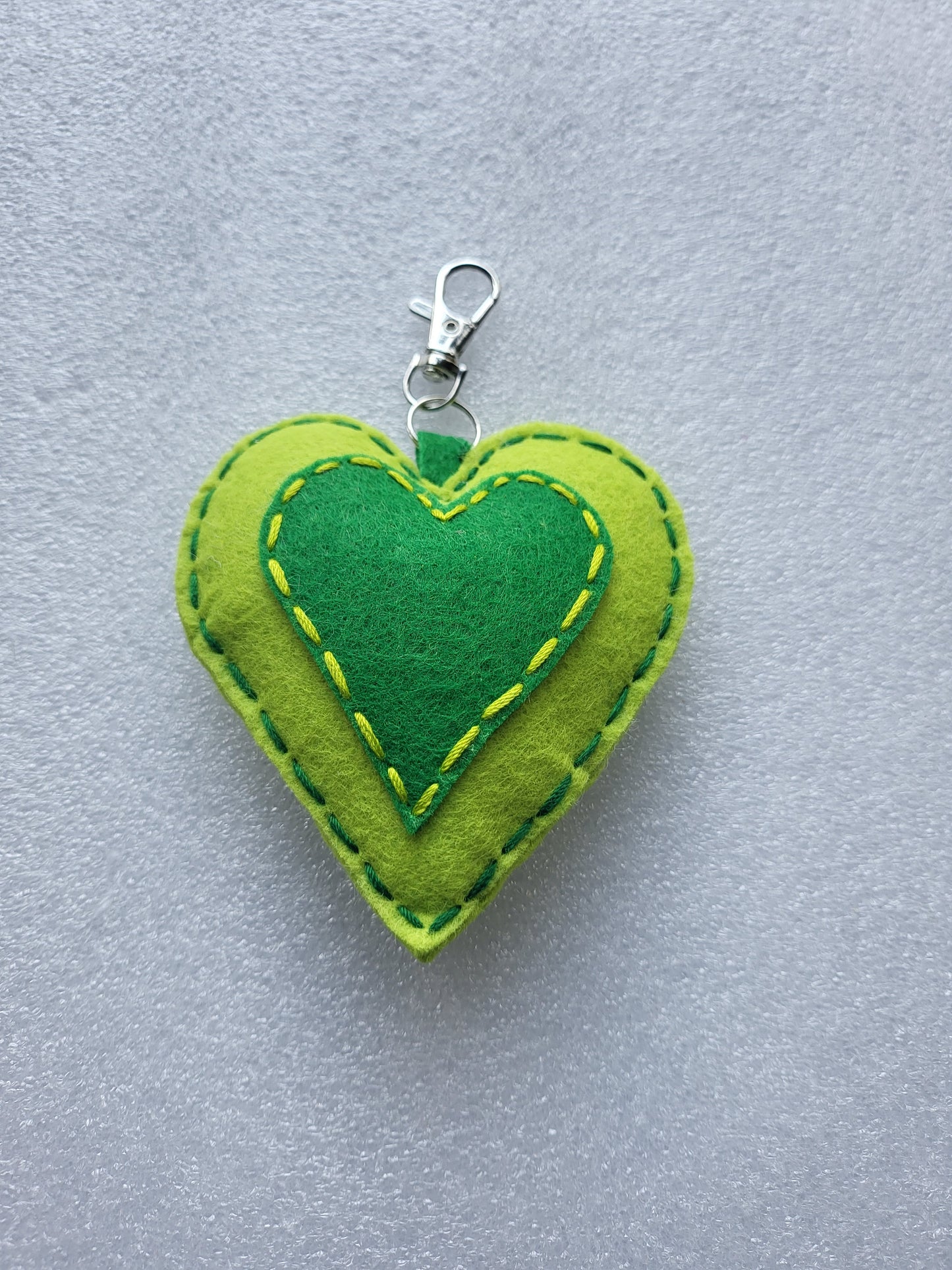 Felt Heart Keyrings or Ornaments