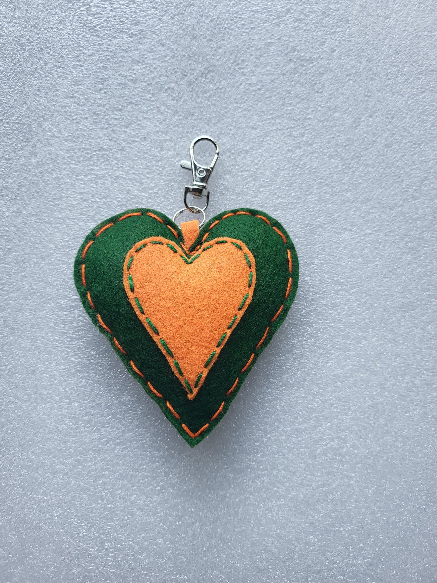 Felt Heart Keyrings or Ornaments