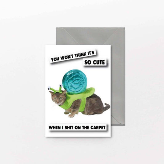 Greetings Card with Cat Humour