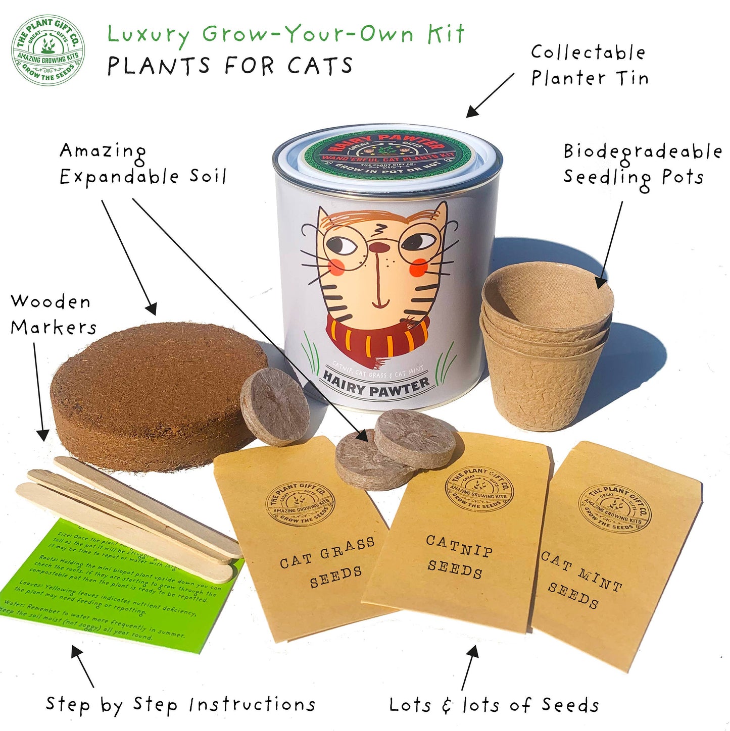 Hairy Pawter Eco Grow Your Own Cat Friendly Kit