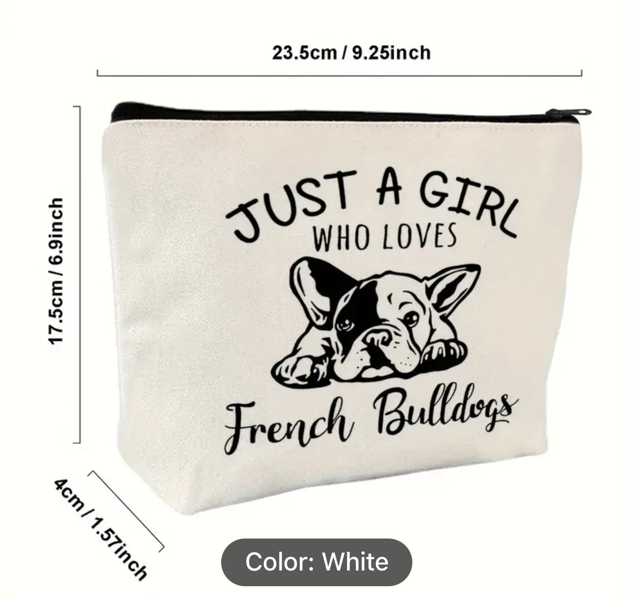 Adorable French Bulldog Lovers Cosmetic Bag