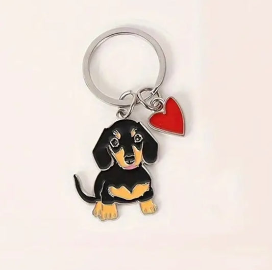 Dachshund Love Keyring