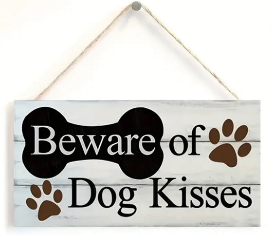 Vintage Wooden Dog Theme Decorative Sign