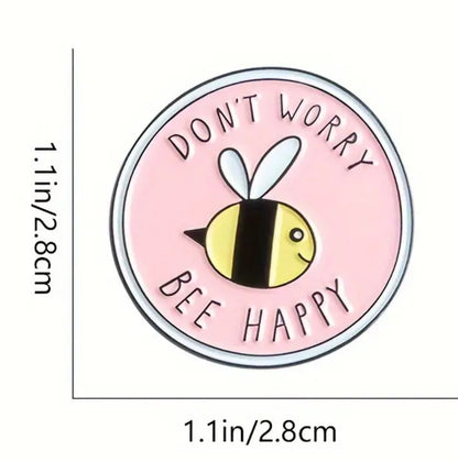 Bee Happy Pin Badge