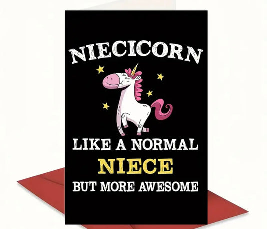 Greetings Card for a Niece on her Birthday Niecicorn Unicorn