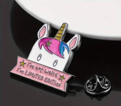 Unicorn Pin Badge Not Weird