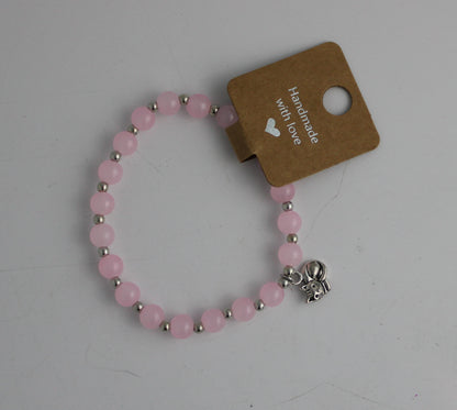 Large Beaded Bracelet with Cat Charm