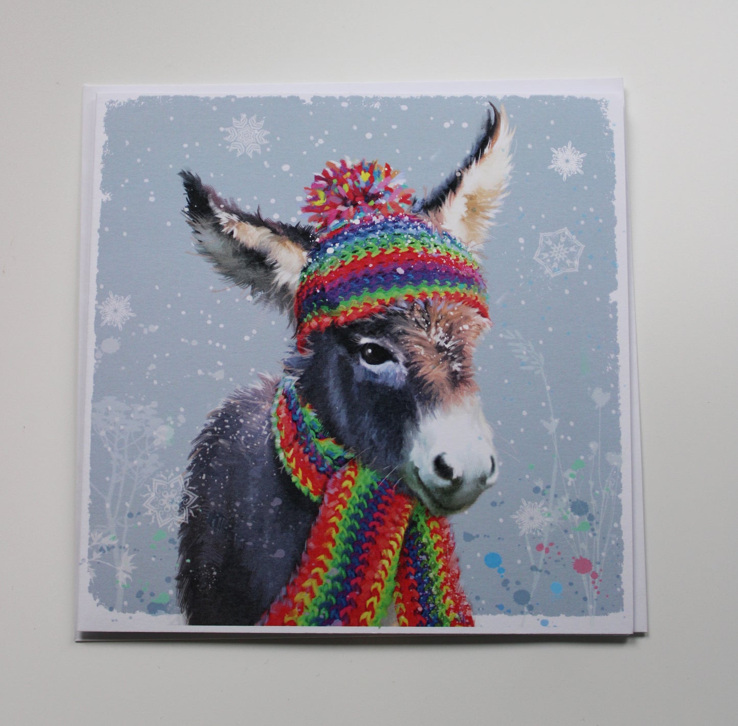 Christmas Card Rainbow Donkey