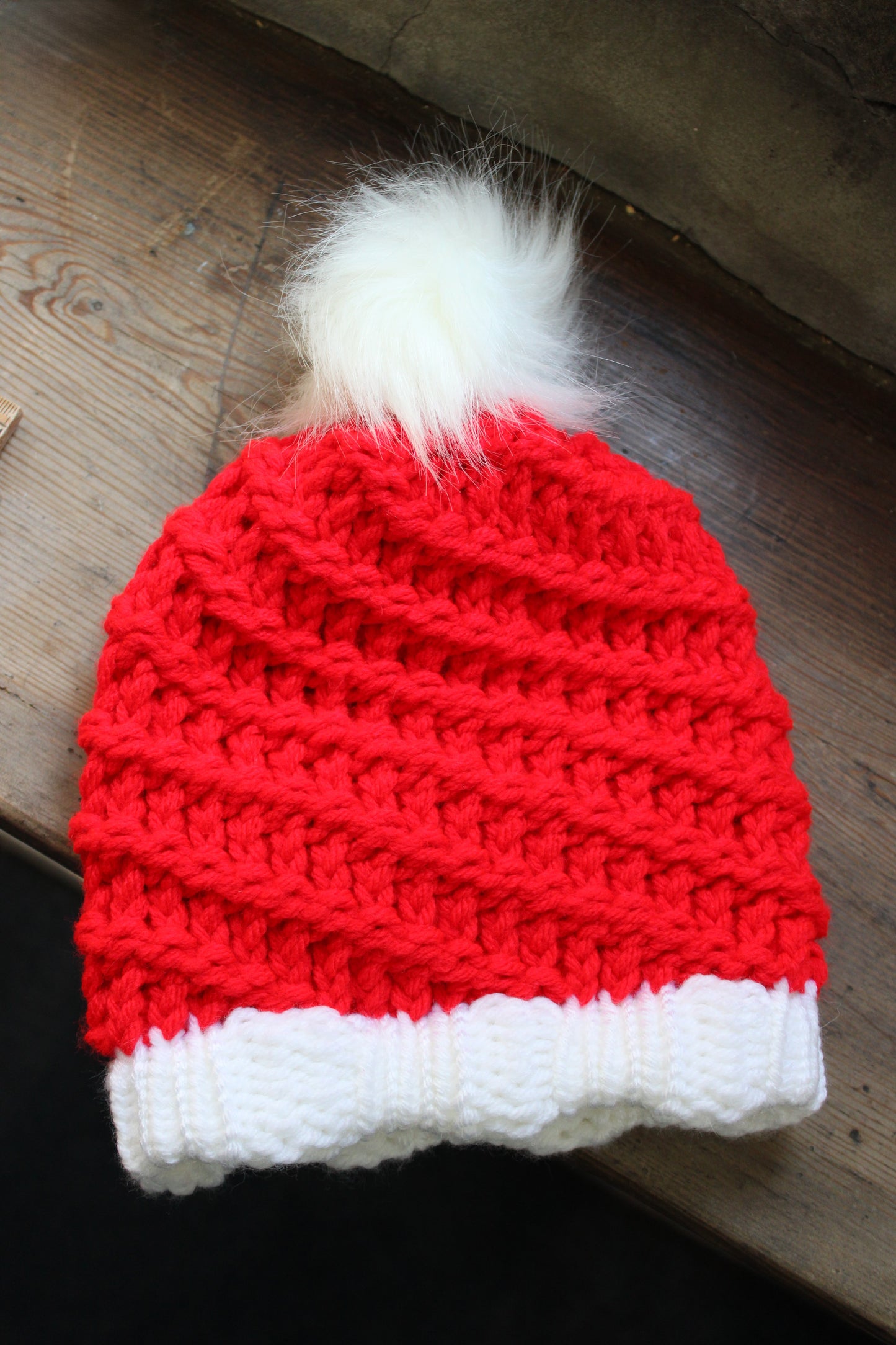 Knitted Faux Fur Bobble Hat