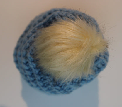 Knitted Faux Fur Bobble Hat