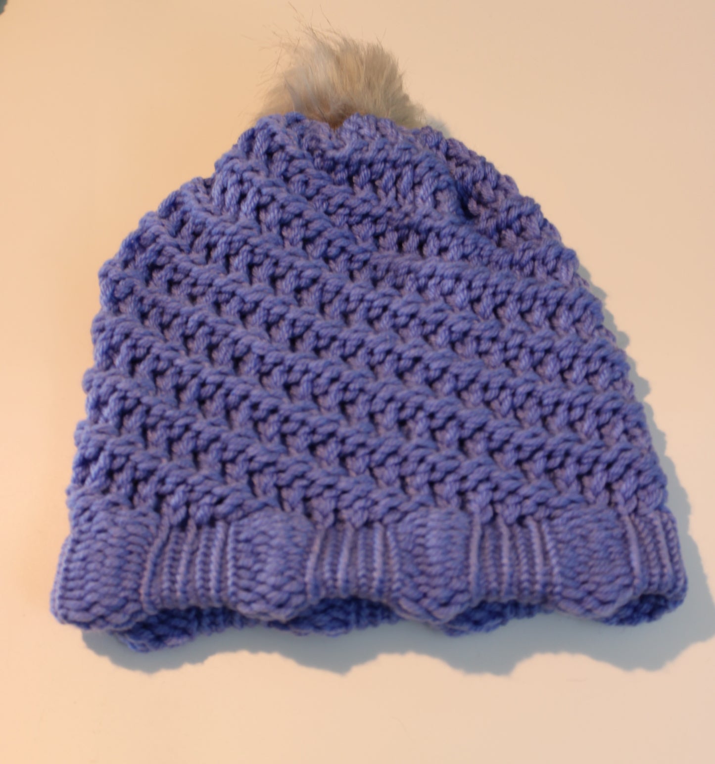 Knitted Faux Fur Bobble Hat