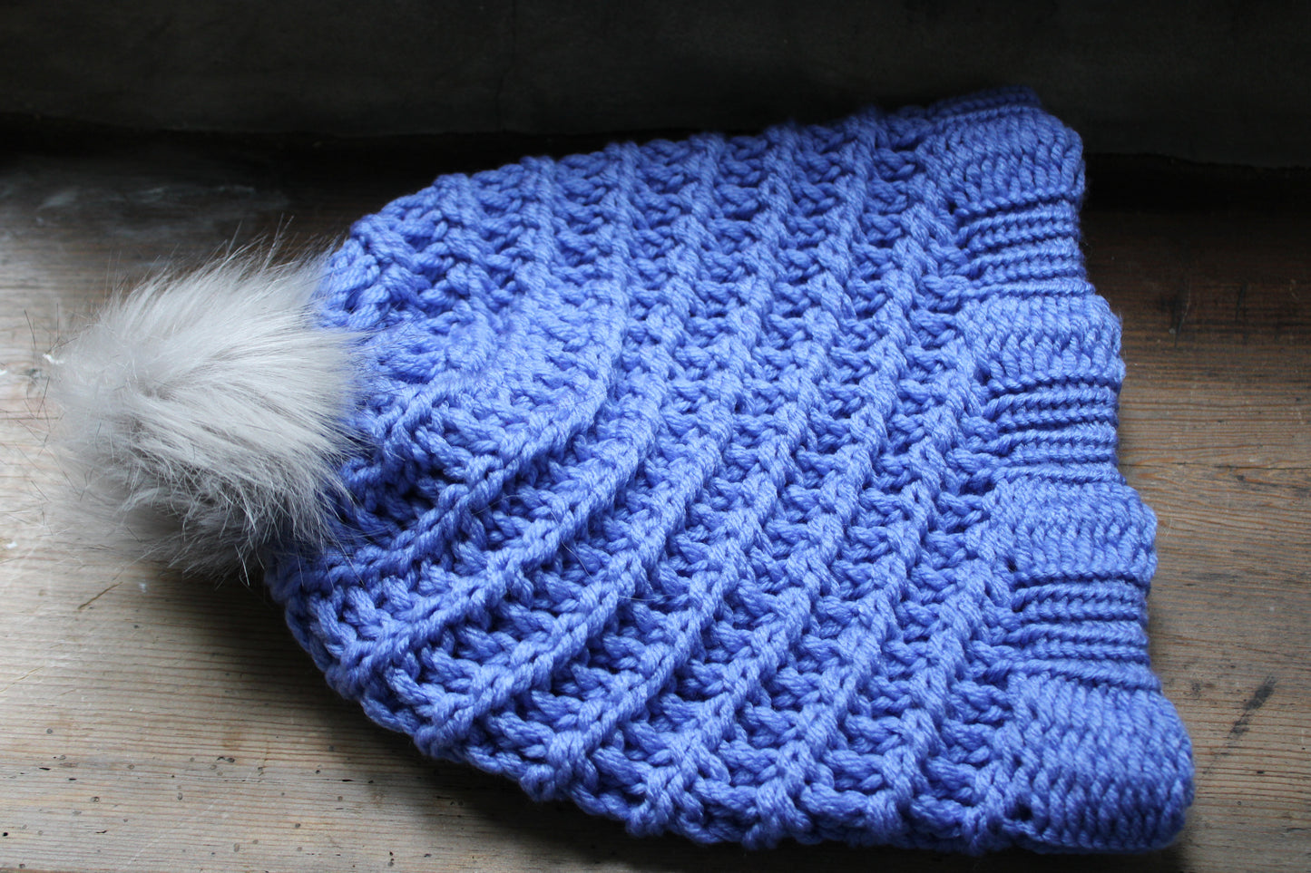 Knitted Faux Fur Bobble Hat