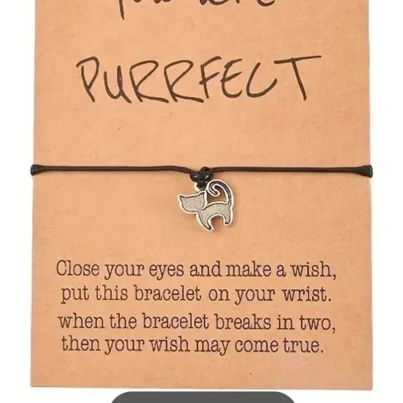 Wish Bracelet with Cat Charm