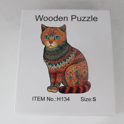 Wooden Orange Cat Jigsaw