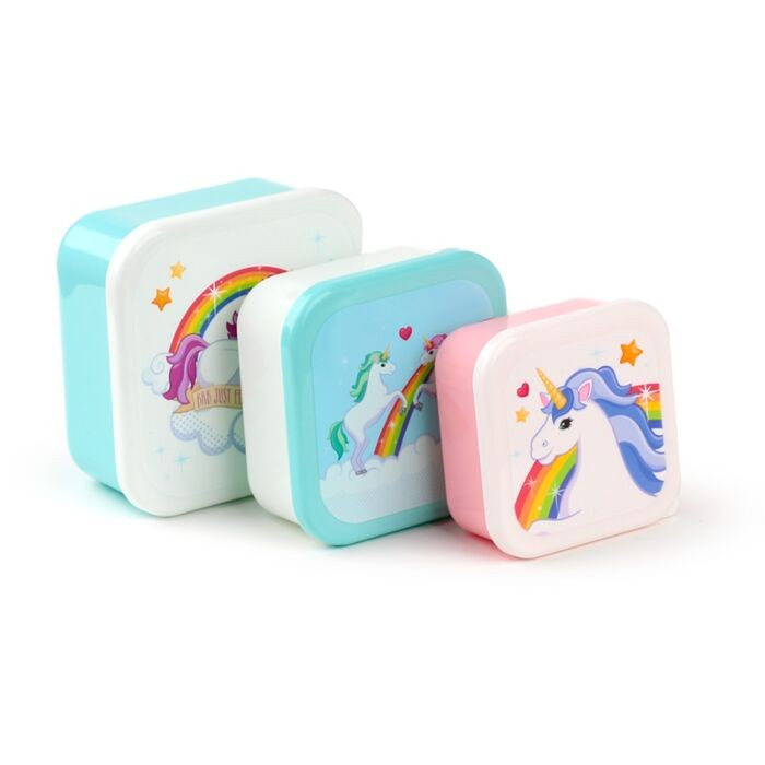 Enchanted Rainbows Unicorn Set of 3 Lunch Box SML