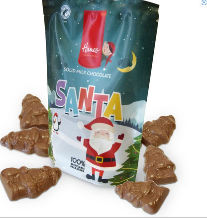 Hames Solid Milk Chocolate Santa's