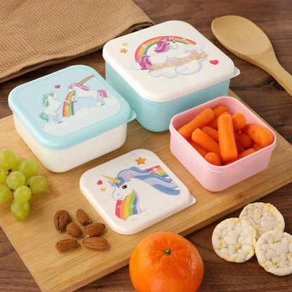 Enchanted Rainbows Unicorn Set of 3 Lunch Box SML